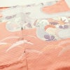 訪問着 綸子 絞り 正絹 古典柄 袷仕立て 身丈160cm 裄丈64.5cm 箔 共八掛 金彩 フォーマル 着物 サーモンピンク ピンク_画像14