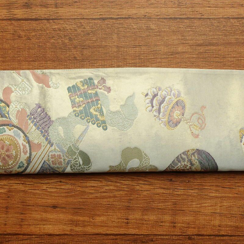 袋帯 六通柄 良品 フォーマル用 正絹 古典柄 箔 金糸 帯 多色使い_画像15