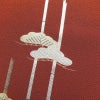 付け下げ 良品 しつけ糸付き 縮緬 正絹 古典柄 袷仕立て 身丈164cm 裄丈70cm 箔 刺繍 フォーマル 着物 松 紅葉 赤・朱_画像12
