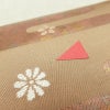 名古屋帯 太鼓柄 正絹 古典柄 名古屋仕立て 箔 帯 茶_画像7