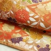袋帯 六通柄 振袖用 正絹 花柄 桜 箔 金糸 帯 橙_画像7