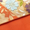 袋帯 六通柄 振袖用 正絹 花柄 桜 箔 金糸 帯 橙_画像12