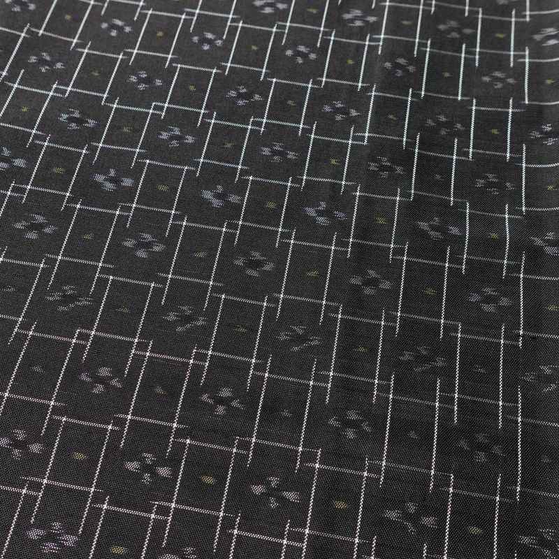 紬 しつけ糸付き 正絹 古典柄 袷仕立て 身丈158.5cm 裄丈63cm 着物 青・紺_画像6