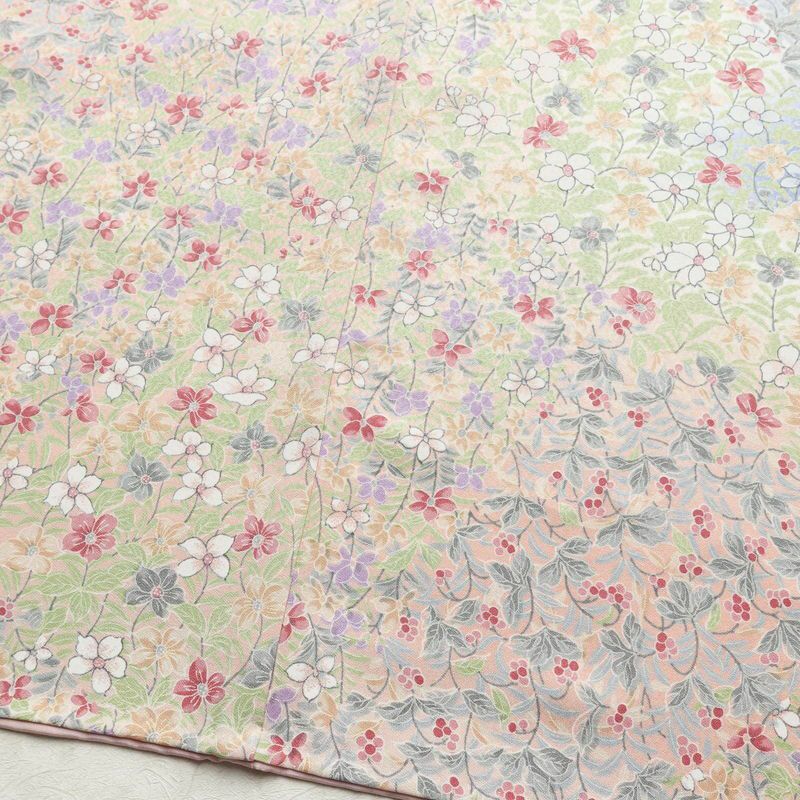 付け下げ 正絹 花柄 袷仕立て 身丈165cm 裄丈65cm 着物 多色使い_画像12