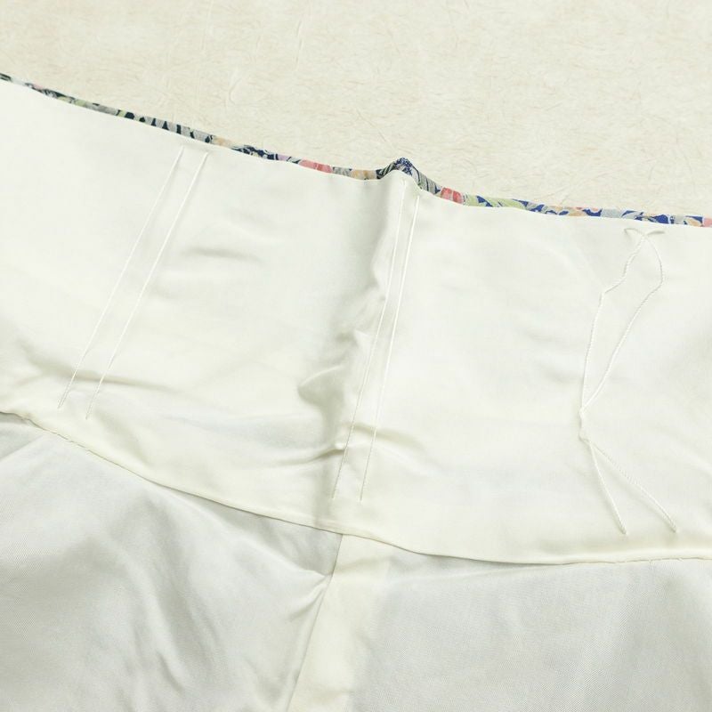 付け下げ 正絹 花柄 袷仕立て 身丈165cm 裄丈65cm 着物 多色使い_画像19