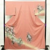 付け下げ 正絹 花柄 袷仕立て 身丈168.5cm 裄丈68cm 箔 フォーマル 着物 ピンク_画像1
