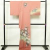 付け下げ 正絹 花柄 袷仕立て 身丈168.5cm 裄丈68cm 箔 フォーマル 着物 ピンク_画像2