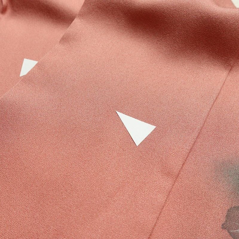 付け下げ 正絹 花柄 袷仕立て 身丈168.5cm 裄丈68cm 箔 フォーマル 着物 ピンク_画像16