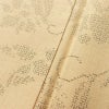 紬 良品 正絹 花柄 袷仕立て 身丈162cm 裄丈65.5cm 着物 ベージュ_画像9