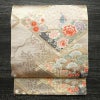 袋帯 六通柄 本金箔 フォーマル用 正絹 古典柄 箔 クリーム_画像1