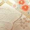 袋帯 六通柄 本金箔 フォーマル用 正絹 古典柄 箔 クリーム_画像6