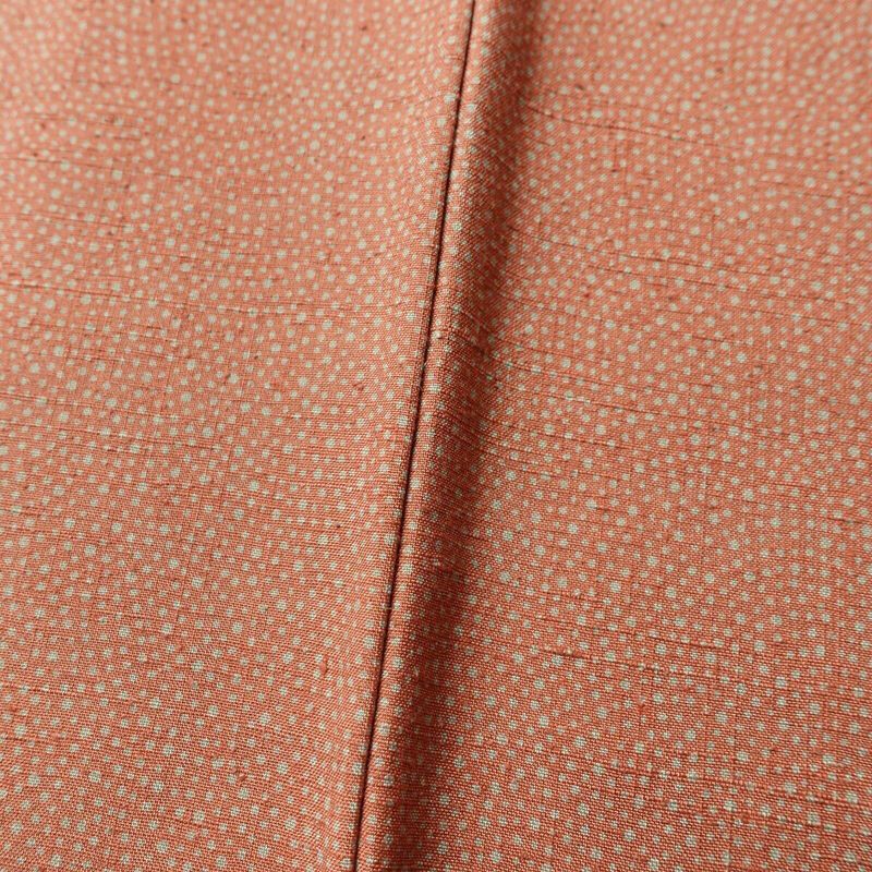 小紋 紬地 良品 しつけ糸付き 正絹 古典柄 袷仕立て 身丈153.5cm 裄丈64.5cm 着物 ピンク_画像9