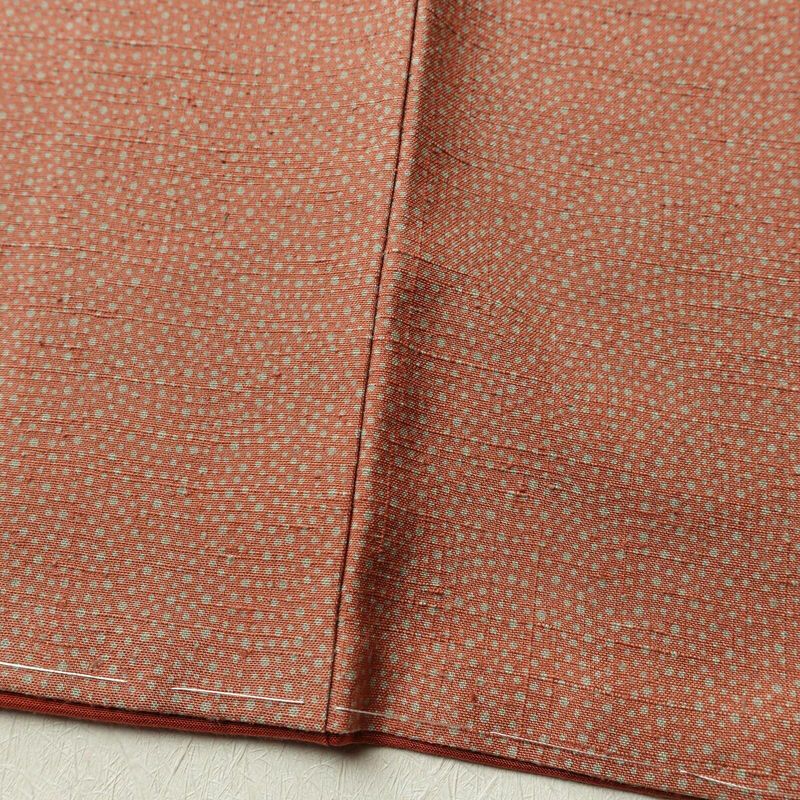 小紋 紬地 良品 しつけ糸付き 正絹 古典柄 袷仕立て 身丈153.5cm 裄丈64.5cm 着物 ピンク_画像10