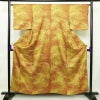 小紋 正絹 木の葉・植物柄 袷仕立て 身丈156.5cm 裄丈64.5cm 着物 茶_画像1