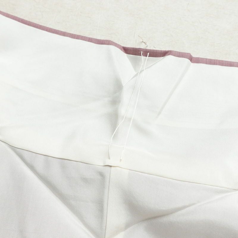 色無地 一つ紋付き 紬地 正絹 無地 袷仕立て 身丈159.5cm 裄丈65cm 着物 ピンク_画像19