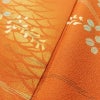 小紋 ポリエステル 木の葉・植物柄 袷仕立て 身丈163.5cm 裄丈65cm 橙_画像8