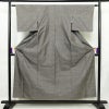 紬 良品 しつけ糸付き 正絹 その他の柄 袷仕立て 身丈156cm 裄丈62cm 着物 グレー_画像1