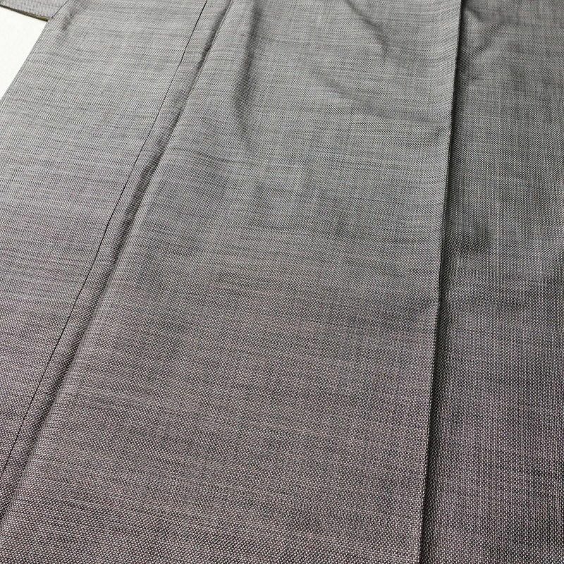 紬 良品 しつけ糸付き 正絹 その他の柄 袷仕立て 身丈156cm 裄丈62cm 着物 グレー_画像5