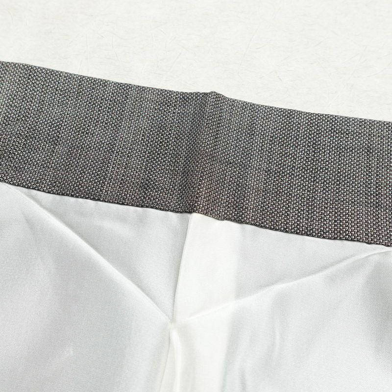 紬 良品 しつけ糸付き 正絹 その他の柄 袷仕立て 身丈156cm 裄丈62cm 着物 グレー_画像18