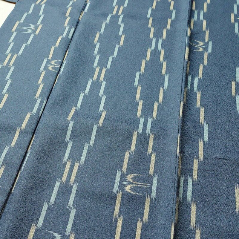 小紋 ポリエステル 古典柄 袷仕立て 身丈165.5cm 裄丈68.5cm 着物 青・紺_画像5