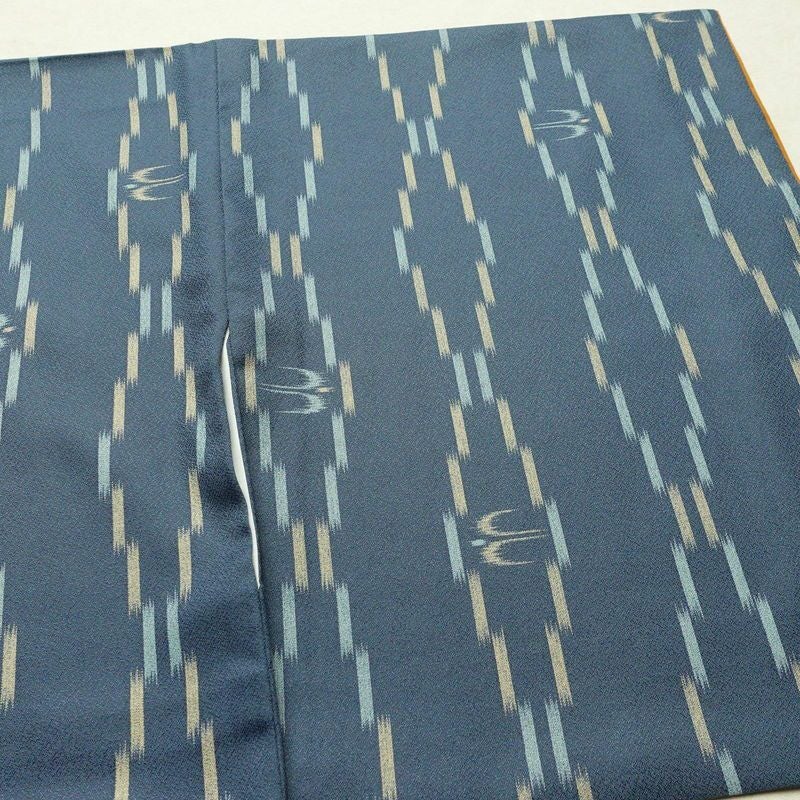小紋 ポリエステル 古典柄 袷仕立て 身丈165.5cm 裄丈68.5cm 着物 青・紺_画像12