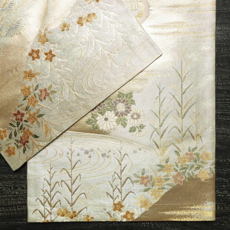 袋帯 六通柄 良品 フォーマル用 正絹 古典柄 箔 帯 金・銀_画像13