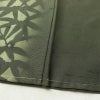 付け下げ 峰山和生 落款入り しつけ糸付き 正絹 木の葉・植物柄 袷仕立て 身丈158.5cm 裄丈64.5cm フォーマル 着物 緑・うぐいす色_画像10