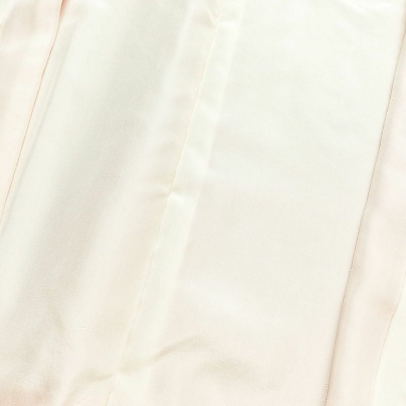 色無地 寿光織 良品 しつけ糸付き 正絹 木の葉・植物柄 袷仕立て 身丈158.5cm 裄丈63.5cm 着物 ピンク_画像17