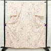 小紋 美品 しつけ糸付き 縮緬 正絹 花柄 袷仕立て 身丈159.5cm 裄丈63cm 着物 ピンク_画像1