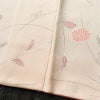 小紋 美品 しつけ糸付き 縮緬 正絹 花柄 袷仕立て 身丈159.5cm 裄丈63cm 着物 ピンク_画像11
