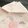 小紋 美品 しつけ糸付き 縮緬 正絹 花柄 袷仕立て 身丈159.5cm 裄丈63cm 着物 ピンク_画像17