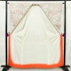 小紋 しつけ糸付き 縮緬 総柄 正絹 古典柄 袷仕立て 身丈159cm 裄丈64cm 着物 白_画像3