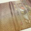袋帯 纈幡織 辻が花 六通柄 良品 フォーマル用 正絹 木の葉・植物柄 箔 帯 多色使い_画像16
