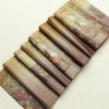 袋帯 纈幡織 辻が花 六通柄 良品 フォーマル用 正絹 木の葉・植物柄 箔 帯 多色使い_画像18