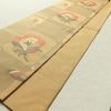 袋帯 明日香 六通柄 良品 一般用 正絹 花柄 帯 ベージュ_画像8