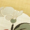 袋帯 六通柄 良品 一般用 正絹 花柄 帯 黄・黄土色_画像6