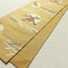 袋帯 六通柄 良品 一般用 正絹 花柄 帯 黄・黄土色_画像8