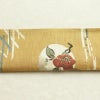 袋帯 六通柄 良品 一般用 正絹 花柄 帯 黄・黄土色_画像15