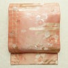 名古屋帯 六通柄 正絹 古典柄 名古屋仕立て 箔 帯 ピンク_画像1