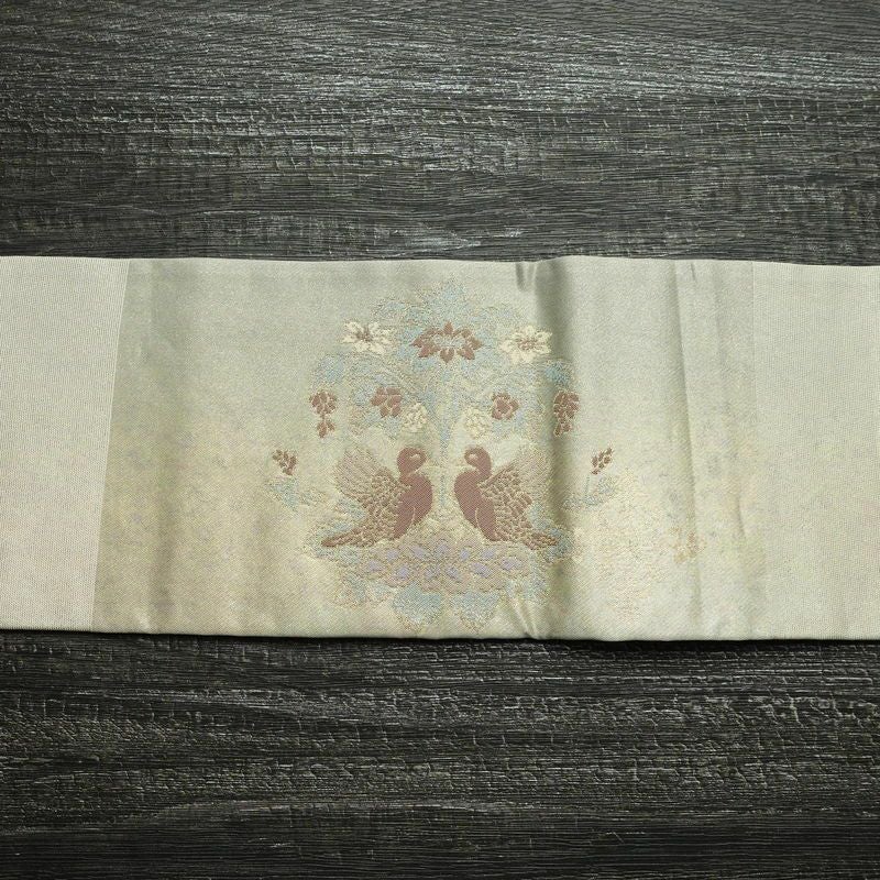 名古屋帯 太鼓柄 正絹 人物・動物柄 名古屋仕立て 箔 金糸 金・銀_画像12