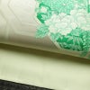 名古屋帯 太鼓柄 良品 しつけ糸付き 正絹 古典柄 名古屋仕立て 銀糸 帯 緑・うぐいす色_画像7