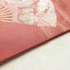 名古屋帯 太鼓柄 良品 ポリエステル 古典柄 名古屋仕立て 金糸 帯 扇子 ピンク_画像12