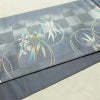 袋帯 六通柄 美品 フォーマル用 正絹 木の葉・植物柄 箔 金糸 銀糸 帯 紫・藤色_画像11