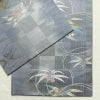 袋帯 六通柄 美品 フォーマル用 正絹 木の葉・植物柄 箔 金糸 銀糸 帯 紫・藤色_画像13
