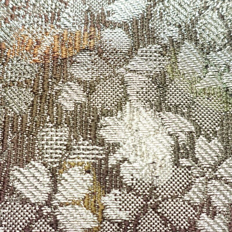 袋帯 全通柄 美品 フォーマル用 正絹 花柄 銀糸 多色使い_画像4