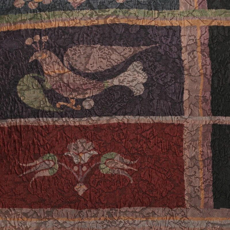 袋帯 ふくれ織 全通柄 良品 一般用 正絹 花柄 多色使い_画像2