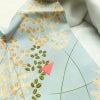 小紋 ポリエステル 木の葉・植物柄 袷仕立て 身丈164cm 裄丈66cm 着物 青・紺_画像17