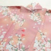 小紋 良品 ポリエステル 花柄 袷仕立て 身丈164.5cm 裄丈67.5cm 着物 ピンク_画像15