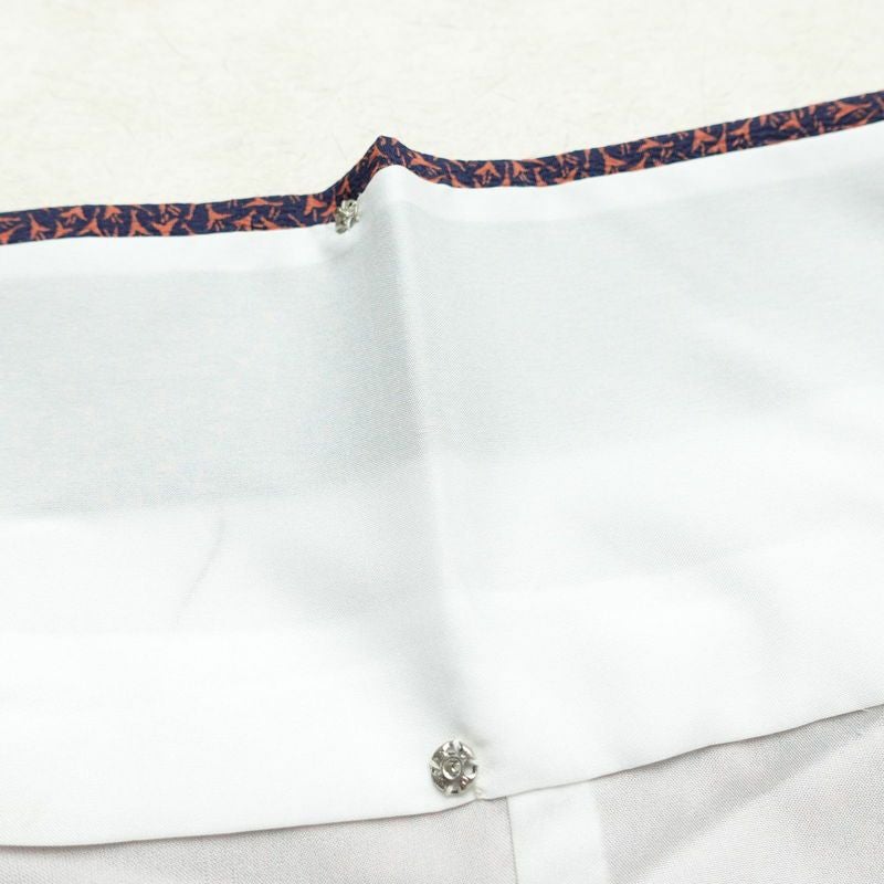 小紋 良品 総柄 ポリエステル 幾何学柄・抽象柄 袷仕立て 身丈154cm 裄丈63.5cm 着物 青・紺_画像18