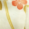 小紋 ポリエステル 花柄 袷仕立て 身丈153.5cm 裄丈64cm 着物 クリーム_画像13